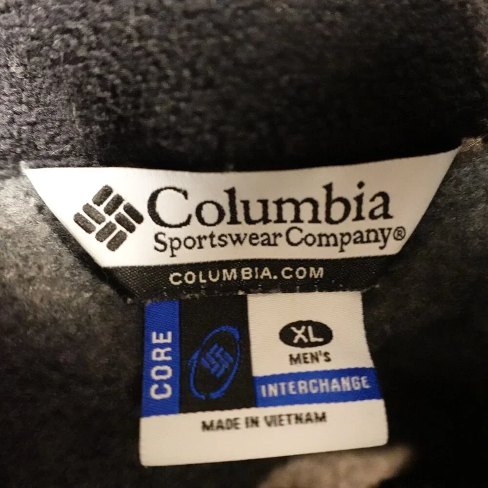 Columbia Interchange 3-in-1 Jacket Men’s XL Gray Navy‎ Convertible Fleece Liner
